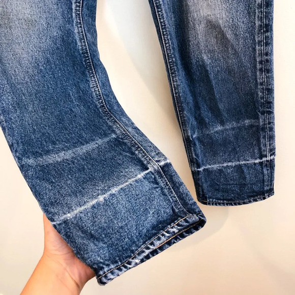Moussy Vintage Orin JW Tapered Straight Leg High Waist Distressed Denim Jeans 25 - Picture 3 of 11